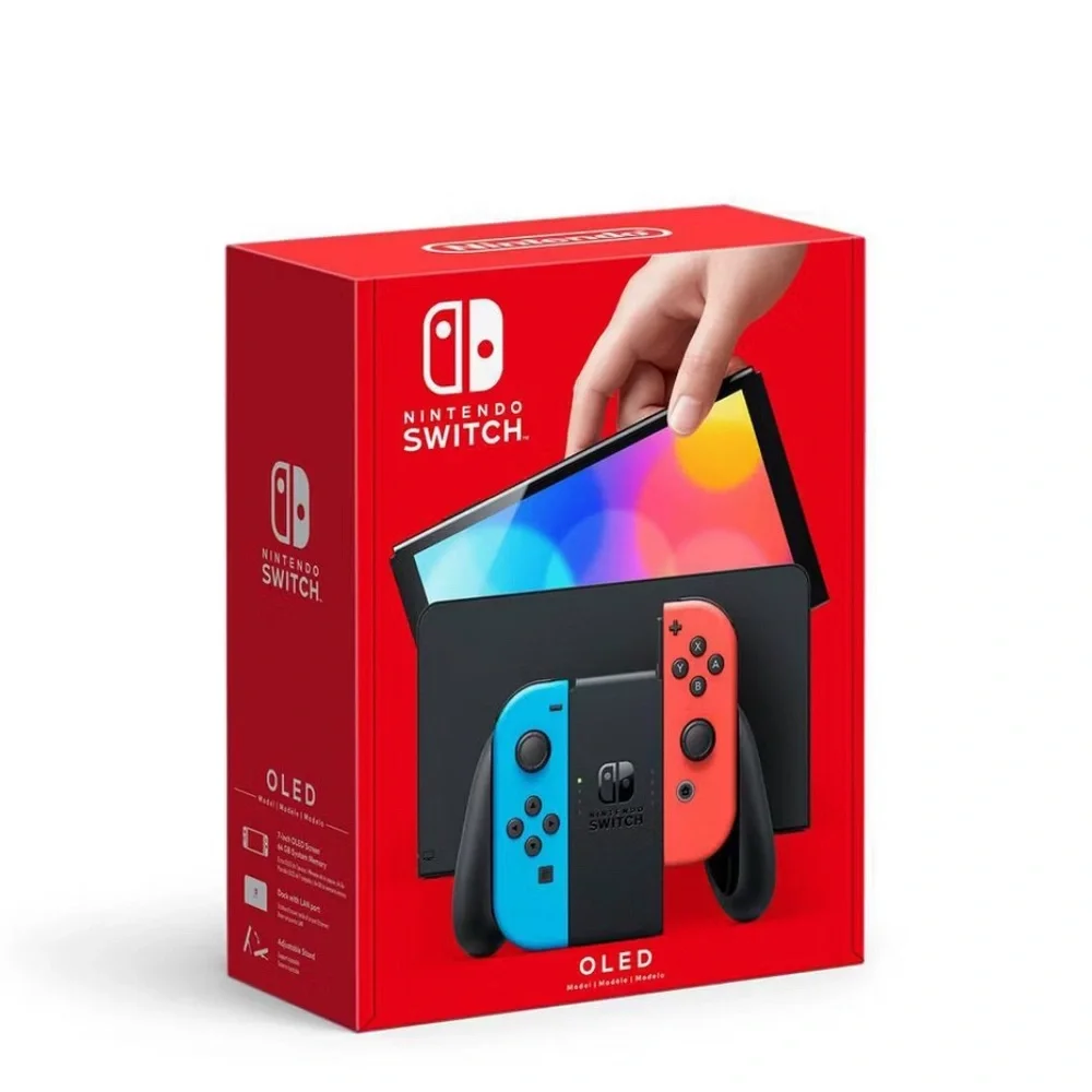 Nintendo Switch OLED - OLED Model with Neon Red & Neon Blue Joy-Con